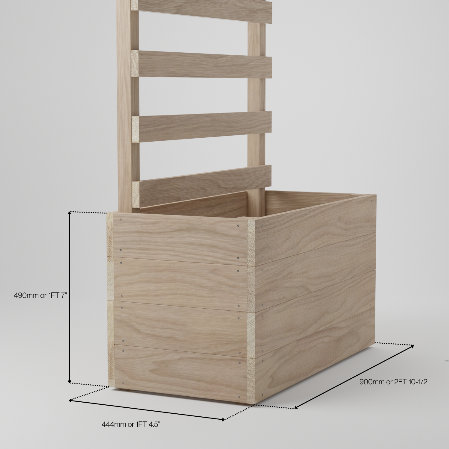 Planter box with trellis, Build plans