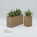 Modern planter boxes with slats, Build plans
