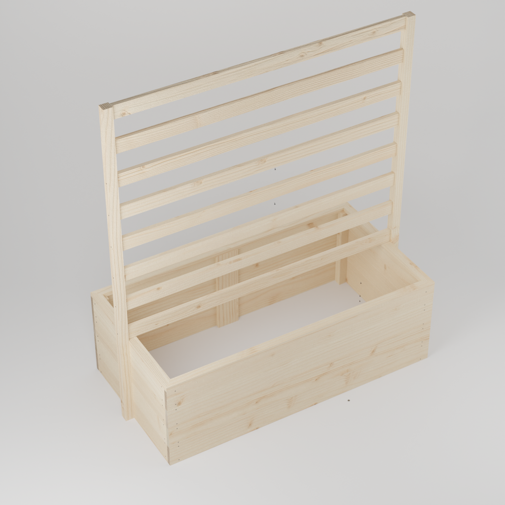 Planter box with trellis, Build plans