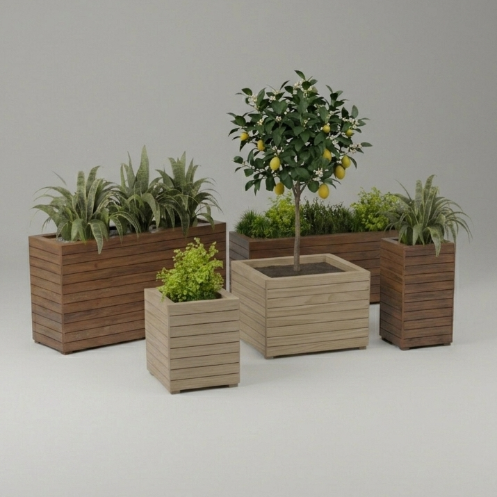 Modern planter box collection, Build plans