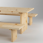 Table and bench set, Build plans