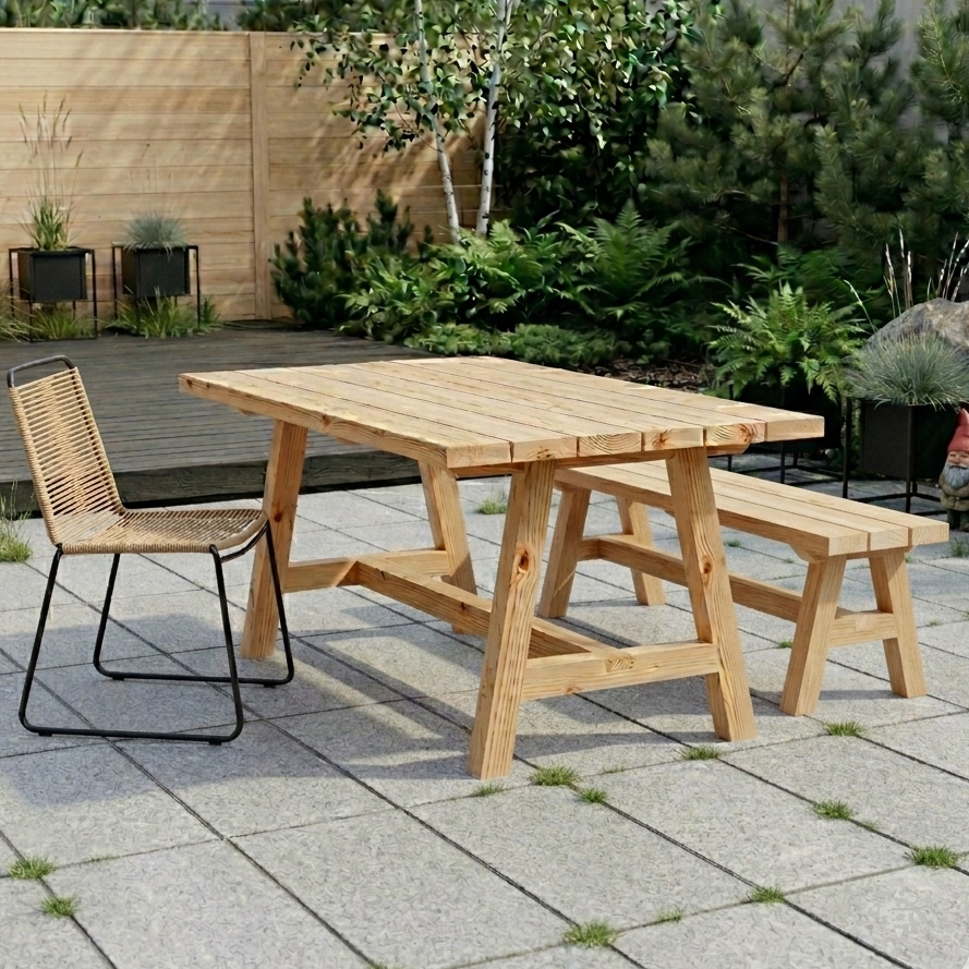 Joinery Table and bench, Build plans