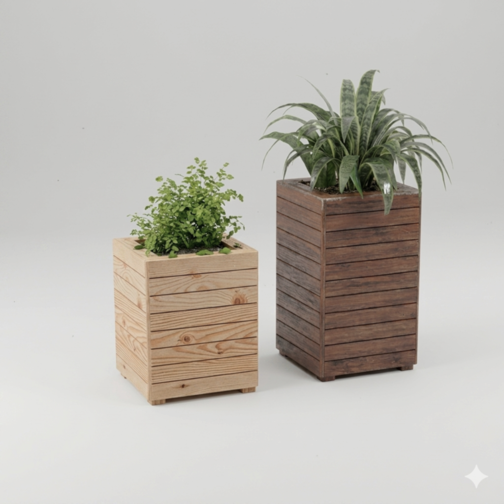 Modern planter boxes, Build plans