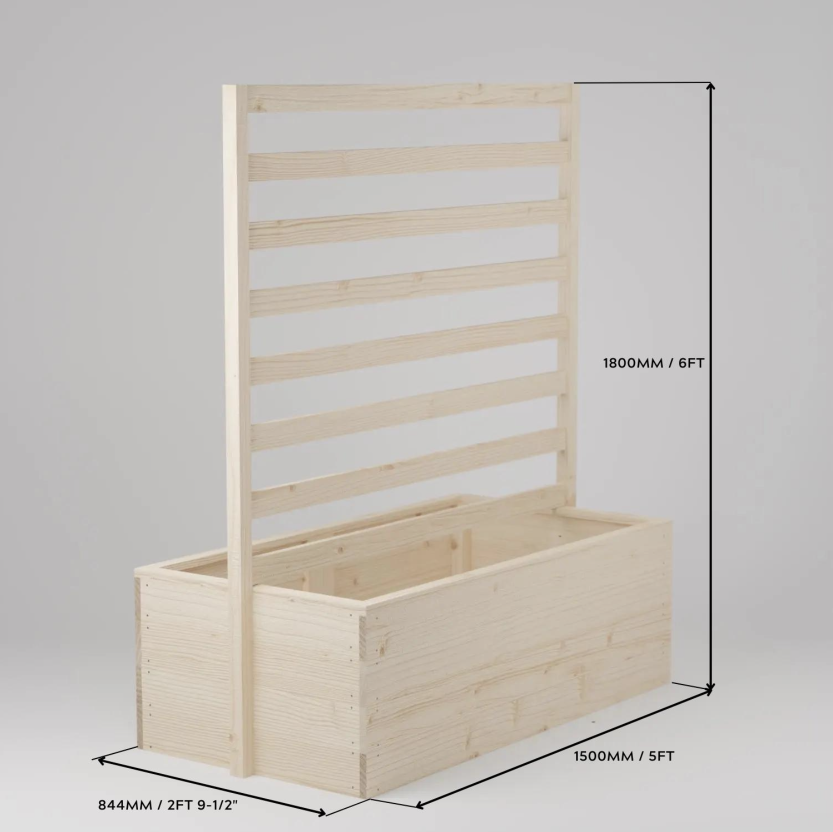 Planter boxes with trellis, Build plans