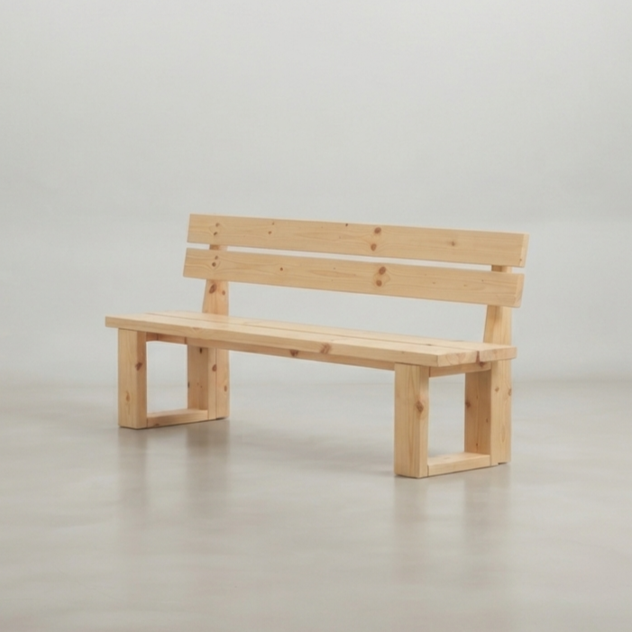 Bench with backrest, Build plans