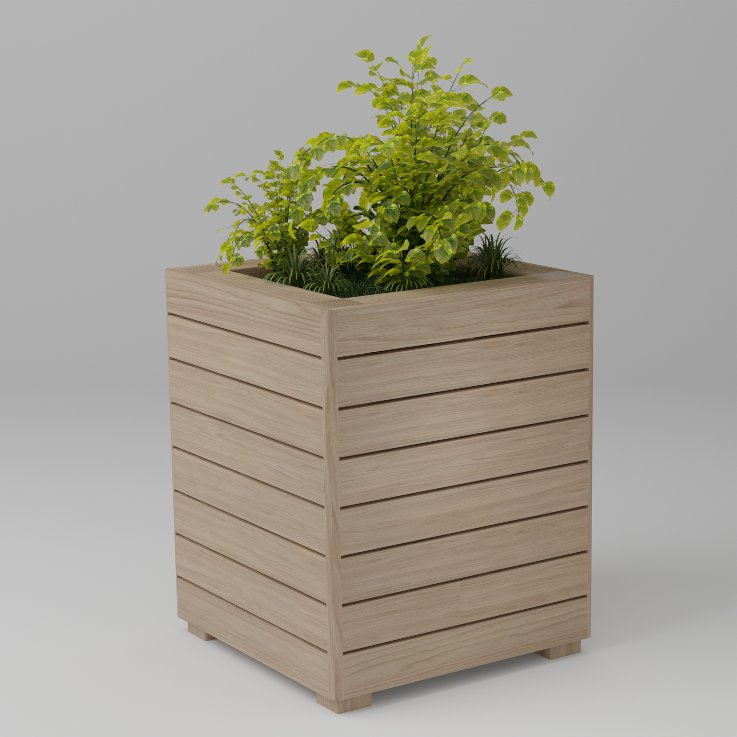 Modern planter box with slats, Build plans