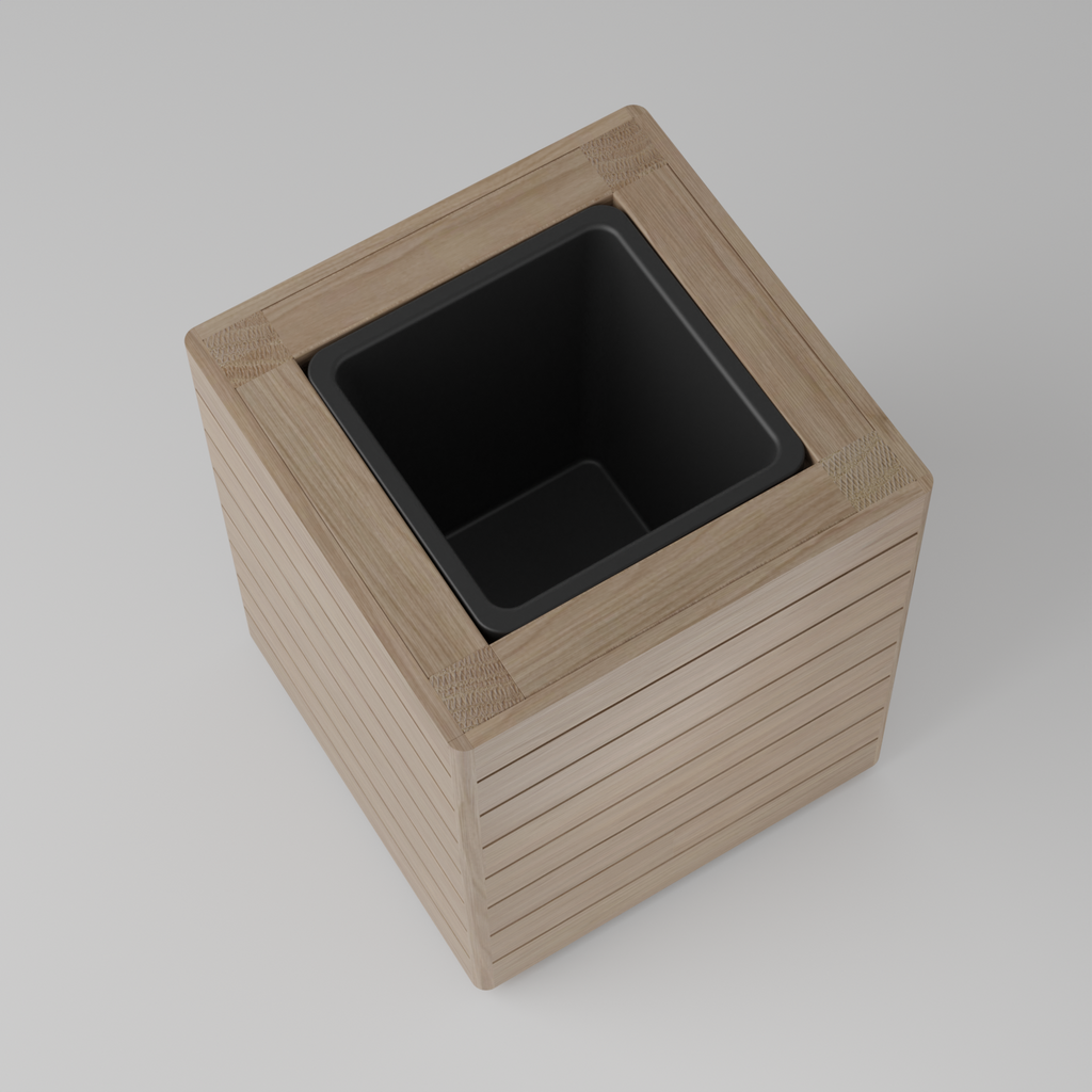 Modern planter box with slats, Build plans