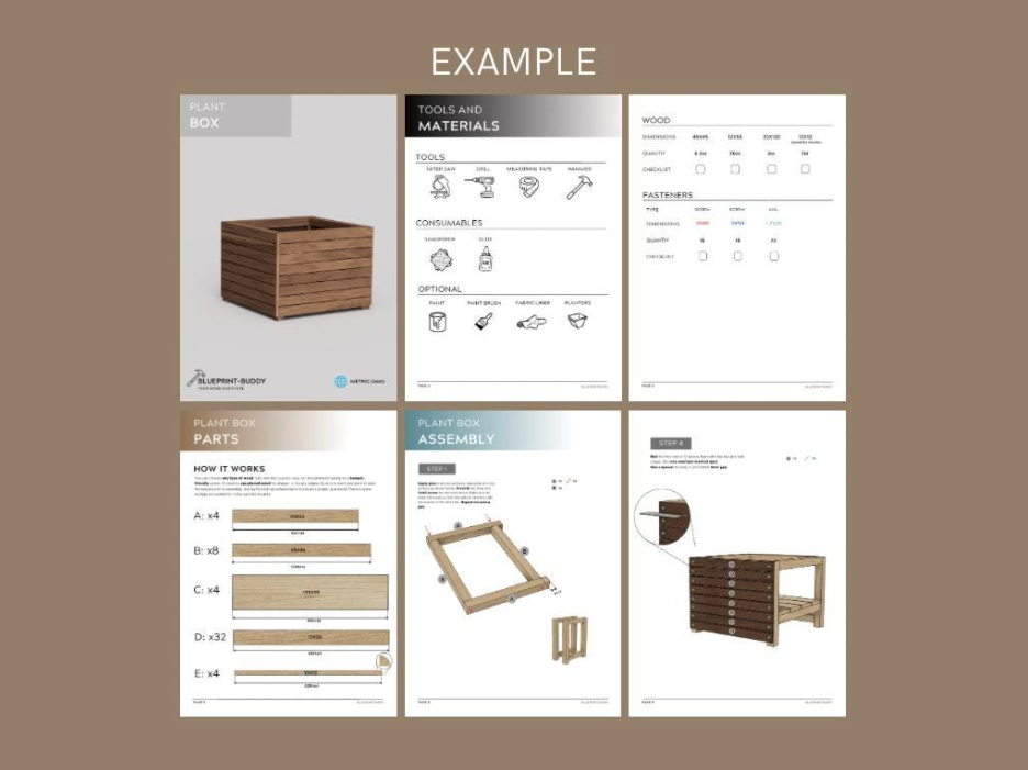 Modern planter box collection, Build plans