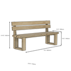 Bench with backrest, Build plans