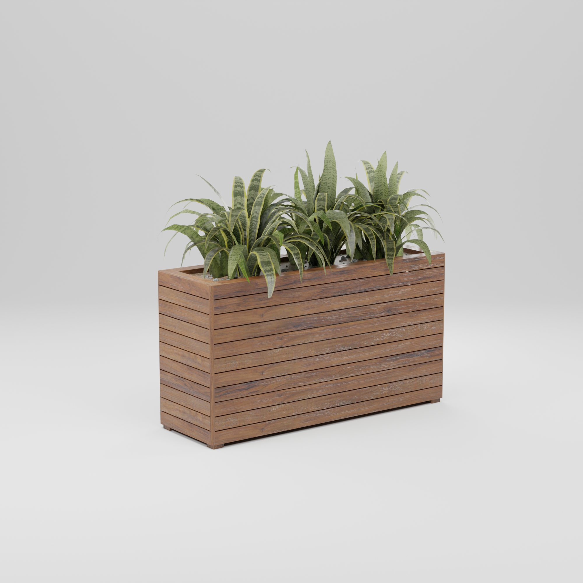 Modern planter boxes with slats, Build plans