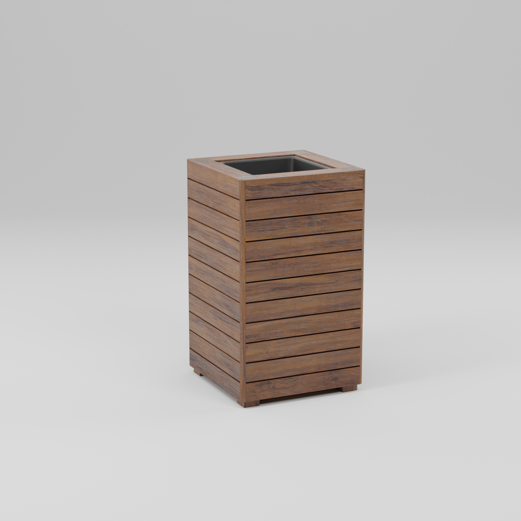 Modern planter box with slats, Build plans