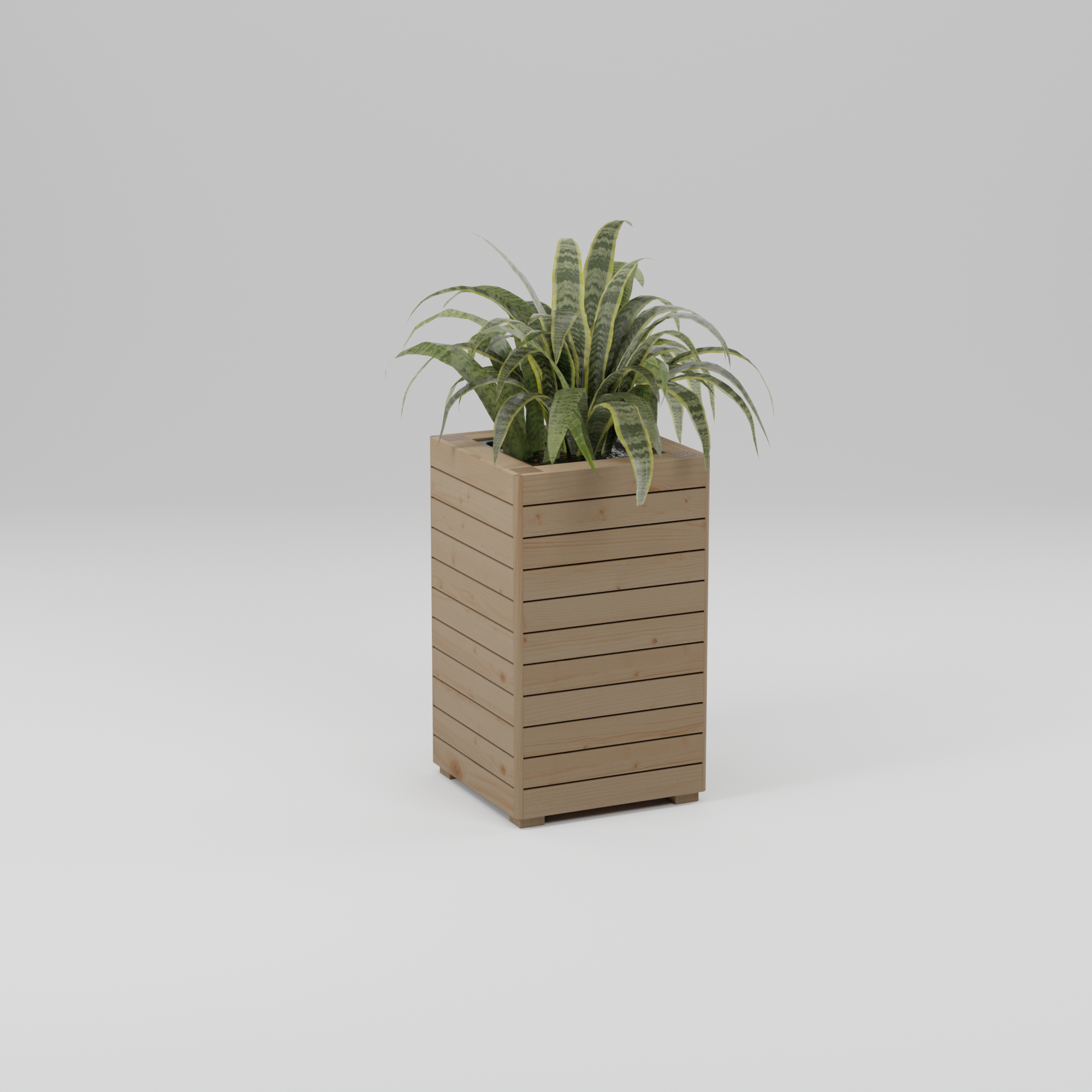 Modern planter box with slats, Build plans