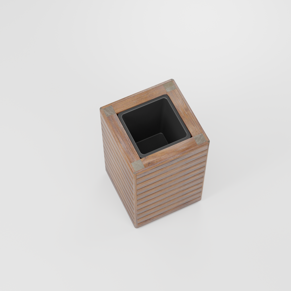 Modern planter box with slats, Build plans