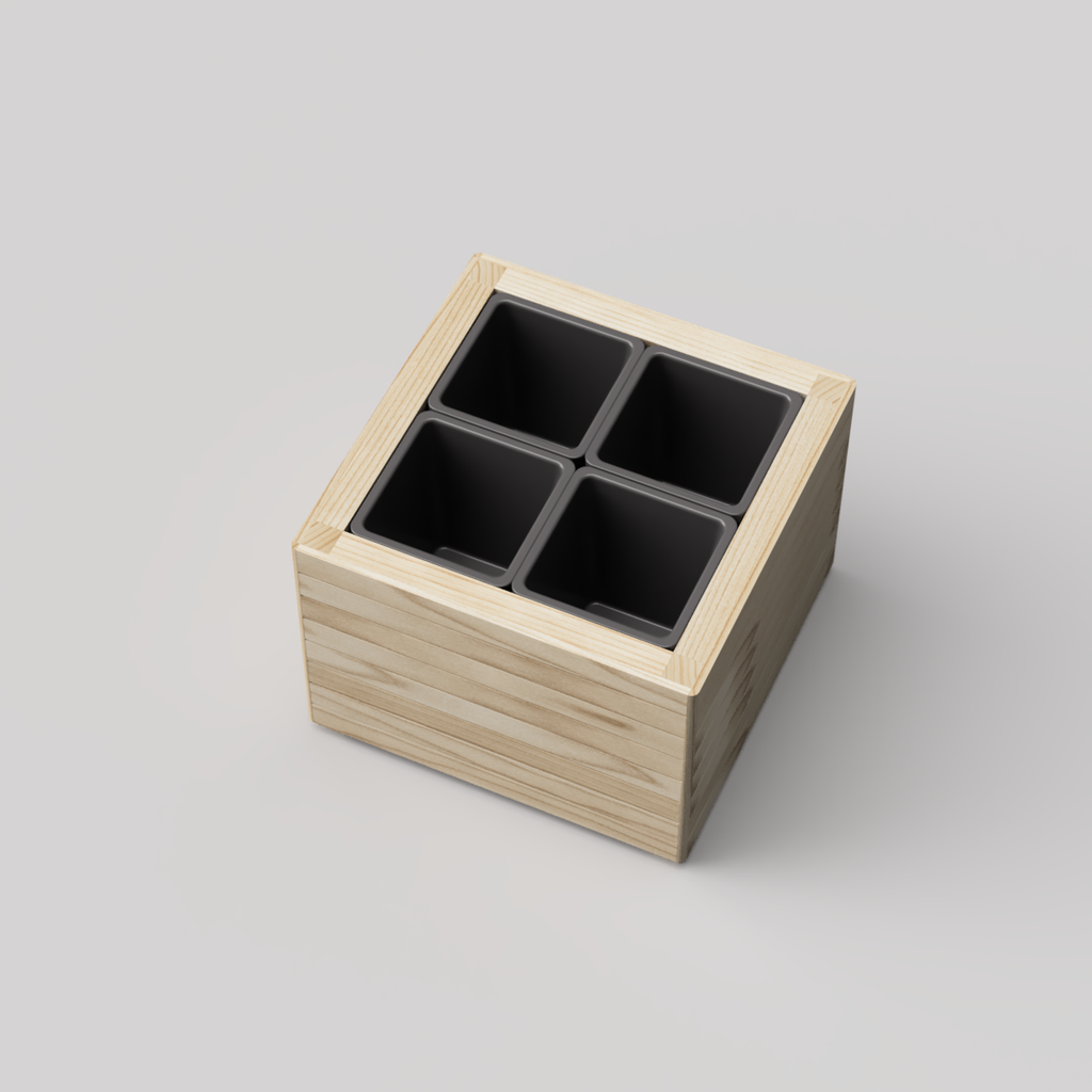 Modern planter box with slats, Build plans